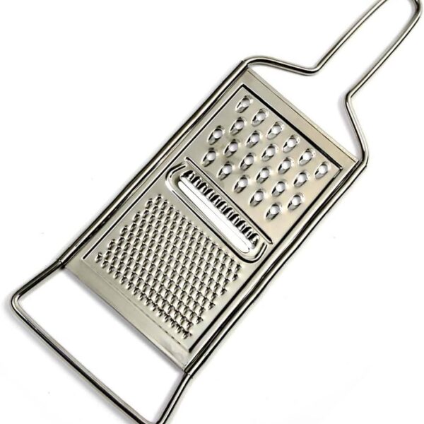 Stainless Steel Flat 3 Way Heavy Duty Grater Slicer Shredder