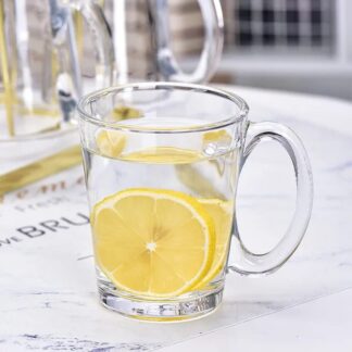 Zen Americano Clear Glass Coffee Tea Cups | Pack of 6