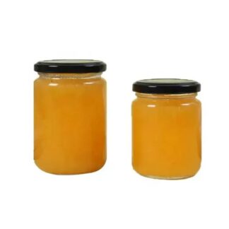 Clear Glass Jar with Metal Tin Cap 240ml