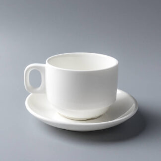 200ml Restaurant cafe coffee tea set | White Porcelain | Set of 6