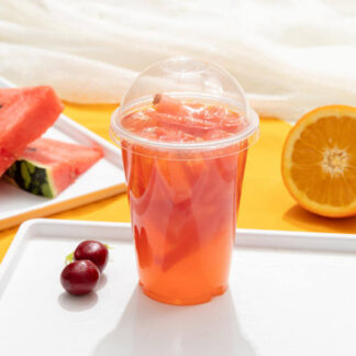 Clear Boba / Bubble Tea Cups with Dome Lid | 700 ml | Pack of 50