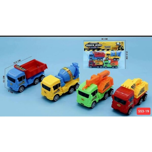 4 Construction Vehicles, Garbage Truck, Concrete Mixer Truck, Cranes, Forklifts