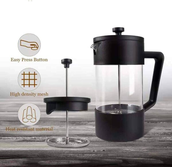 Nuwa French Press - Coffee Maker with 3 Part Superior Filtration 1000ml