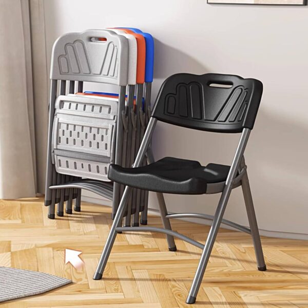 Minimalist Hand-held Backrest Chair Ergonomic Curve Backrest Portable Folding Chair Training Waterproof and Dirt-Resistant Plastic Chair Portable, 34x15x17in