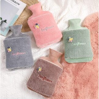 Hot Water Bag with Fluffy Artificial Fur Cover (500ML)