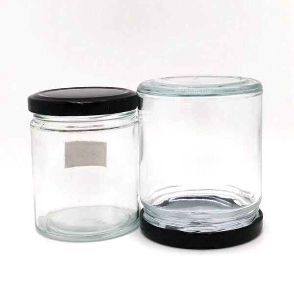 Clear Glass Jar with Metal Tin Cap 150ml