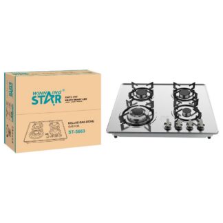 WINNINGSTAR ST-5663 | 4 Burners Stainless Steel Butane Gas Stove