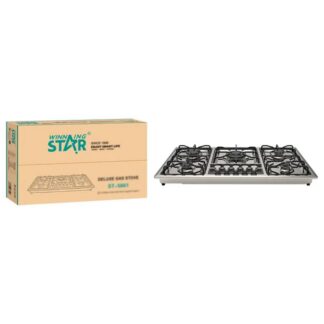 WINNINGSTAR ST-5661 | 5 Burner Gas Kitchen Stove Stainless Steel