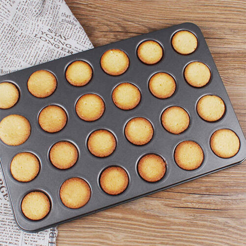 24 Cups Round Mini Muffin Cupcake Baking Mould