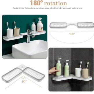 RackSense | Corner Shelf – Wall-Mounted Storage Rack for Shower & Kitchen