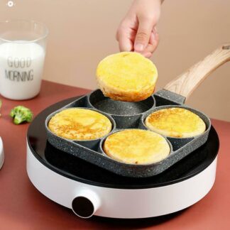 Non-Stick Divided Frying Pan | Non-Stick, 4 Egg Slots | Induction Ready