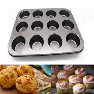 12 Cups Round Mini Muffin Cupcake Baking Mould