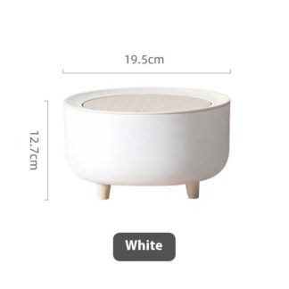 High Foot Wood Grain Dustbin | Size : 19.5 cm x 12.7 cm