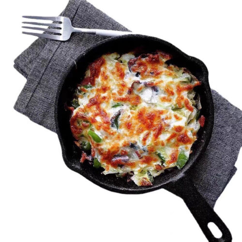 Heritage Cast Iron Skillet Pan | Traditional Cooking with Modern Versatility | From Stovetop to Oven to Table 8"