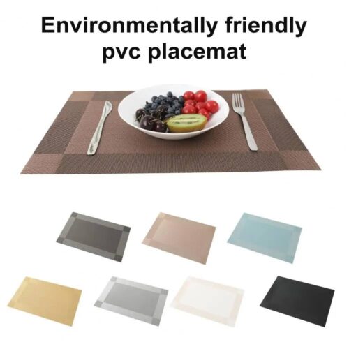 Decorative PVC Table Mats – Non-Slip, Durable, and Heat-Resistant | Pack of 4