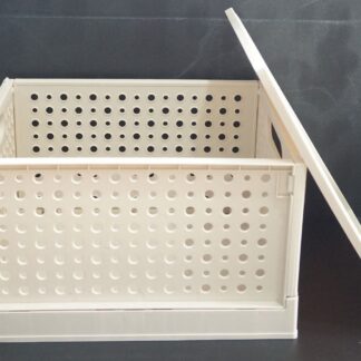 Multi‑Functional Collapsible Plastic Storage Basket with Lid