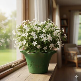 Poly Garden / Plastic Flower Pot Green -3826-C (25.5x13.5 cm)