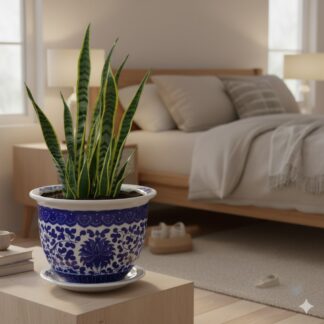 Poly Garden / Ceramic Flower Pot (White) (#3 : Diameter of mouth: 13.5", Height: 9.5")