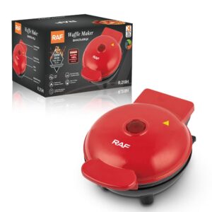 RAF R.219H | Multifunctional Mini Waffle Maker – 12 cm Round Breakfast & Snack Grill