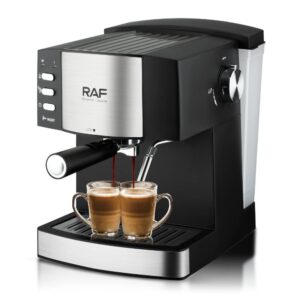 RAF R.113 | Coffee Maker Espresso Machine with 1.5L Capacity Twin Brewing Cycle and Professional Milk Frothe