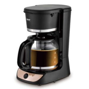 RAF R.139 | One Click Easy Operation 1.8L Electric Black Anti-drip Coffee Makers Easy On/off Switch Removable Filter Home Office