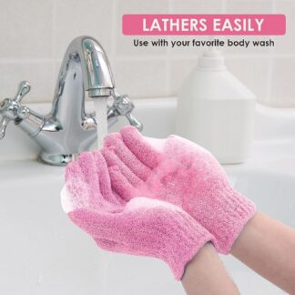 Double Sided Bath Body Scrubber Glove Viscose Finger Exfoliating Mitt