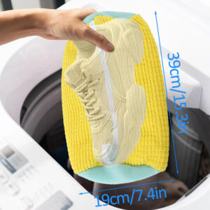 Portable Lightweight Zipper Sneaker Laundry Bag Reusable Shoe Wash Bag Anti-deformation