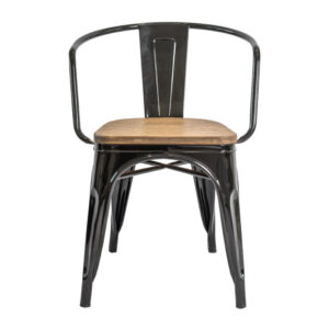 Tolix Chair (Wood Seat)