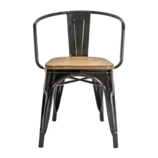 Tolix Chair (Wood Seat)