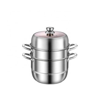304 Stainless Steel Thick 3-Layer Steamer | 28 cm Diameter