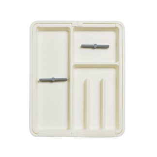 RackSense | Plastic Cutlery Organizer Tray With Adjustable Tableware Organizer