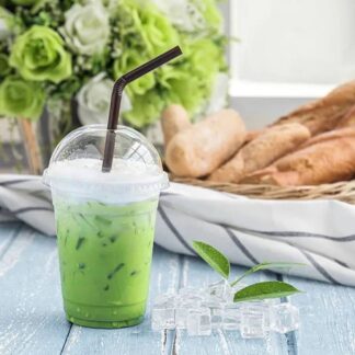 Clear Boba / Bubble Tea Cups with Dome Lid I 350ml (Pack of 50)