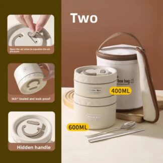 Bento Lunch Box Set with Themal Bag ( 2 Layer)