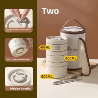 Bento Lunch Box Set with Themal Bag (3 Layers)